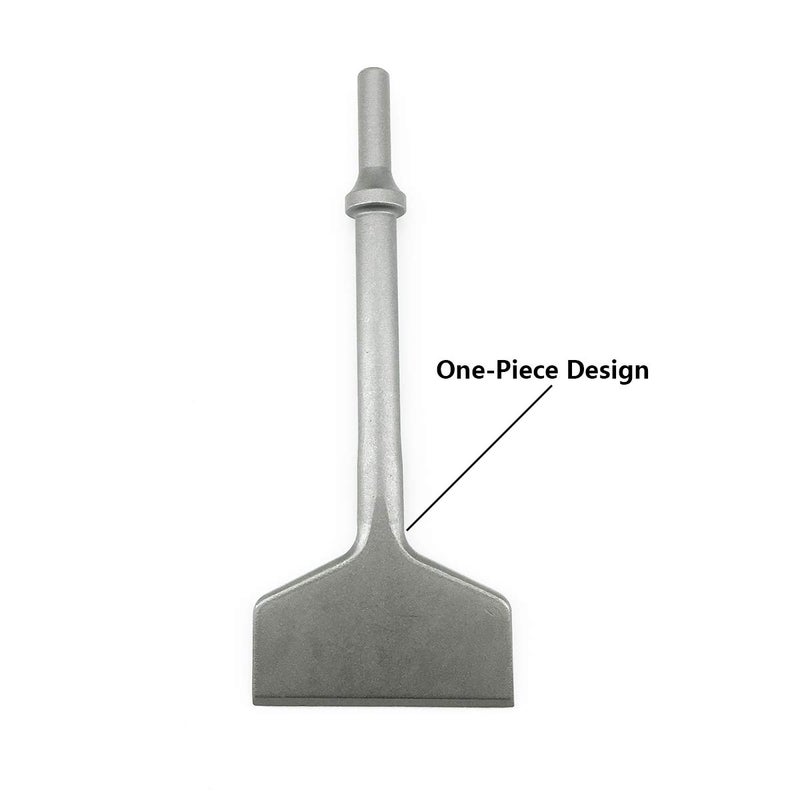 SPKLINE 3 Inch Wide Air Chisel Bit, Pneumatic Tile & Thinset Scaling Chisel - 0.401 Inch Shank, Wall & Floor Tile Remover, Floor Scraper, Works with Air Hammer - Image 5
